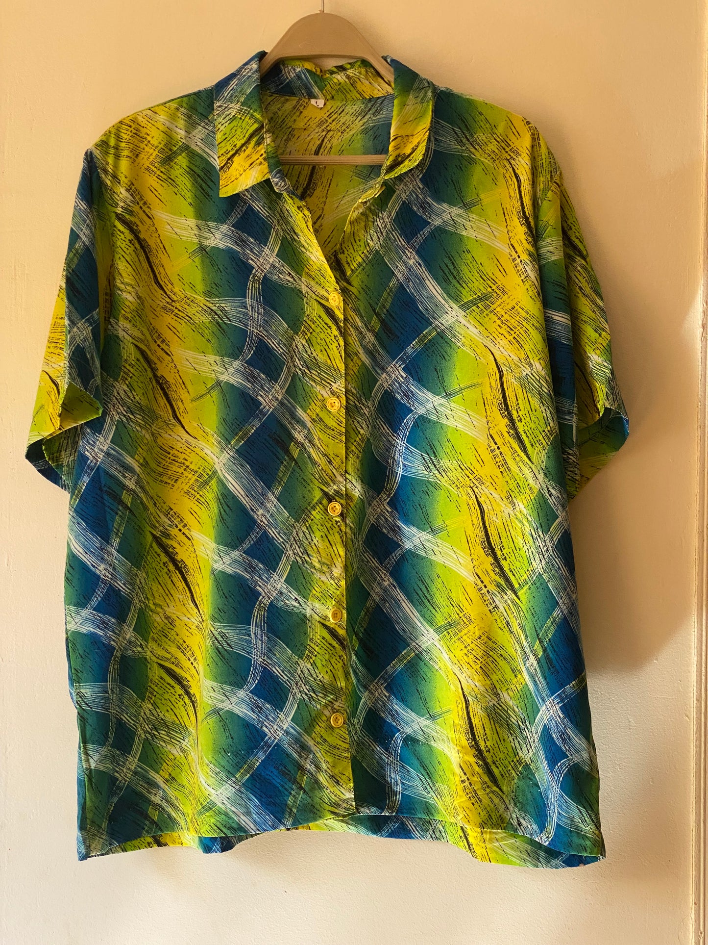 Vibrant colorful unique half sleeves summer shirt 🌊🌴