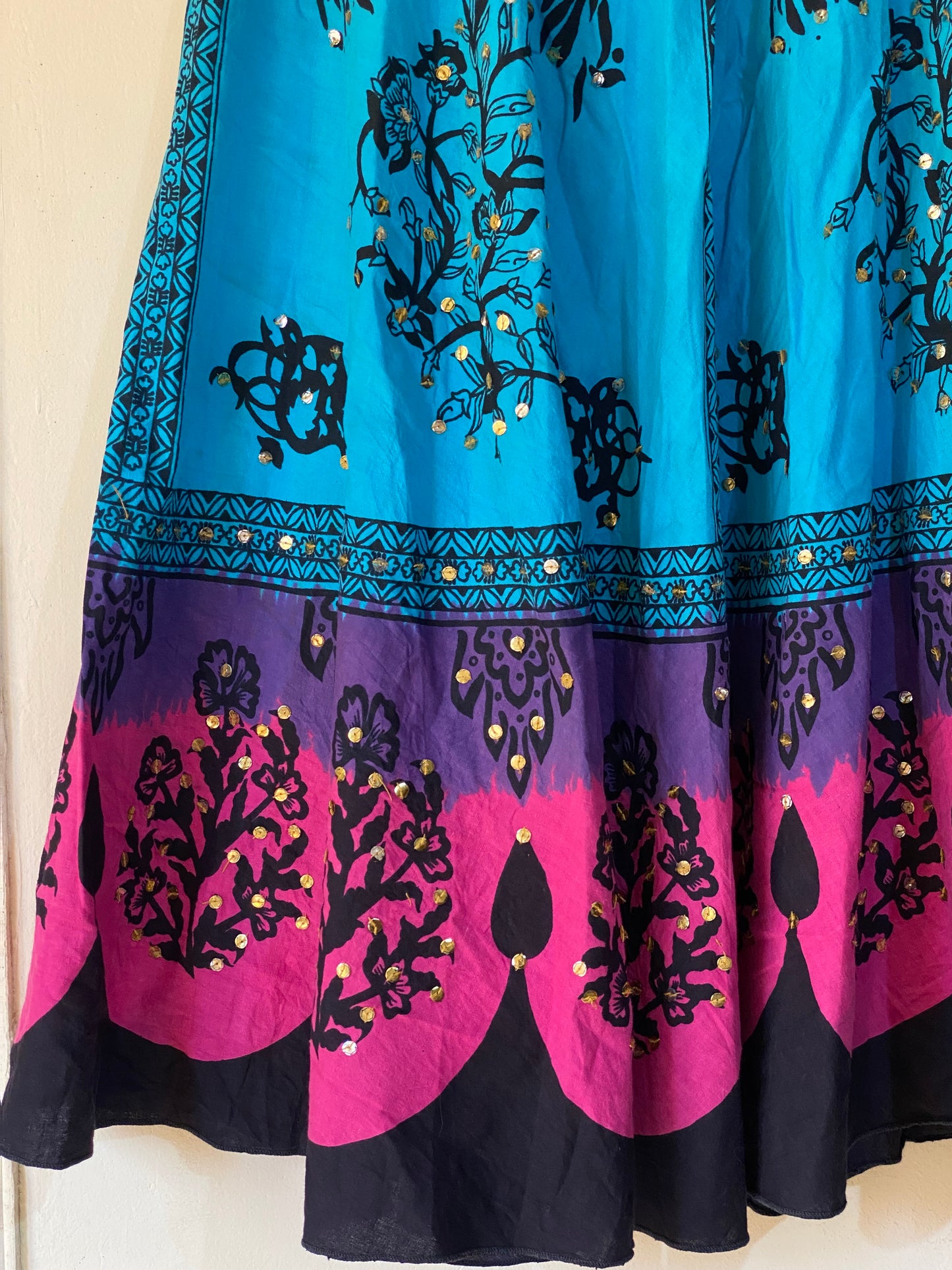 Indian one of a kind colorful patterned maxi skirt🌟💗