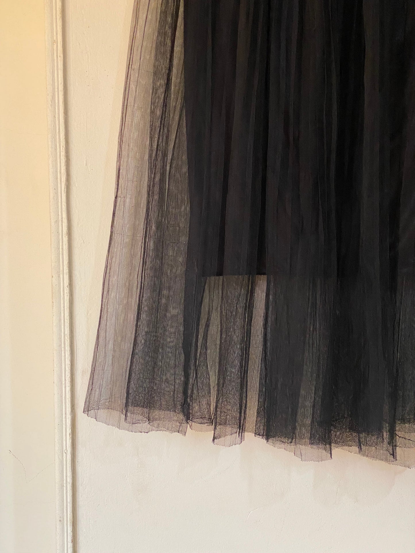 Black maxi skirt with black see through dantel š¤š