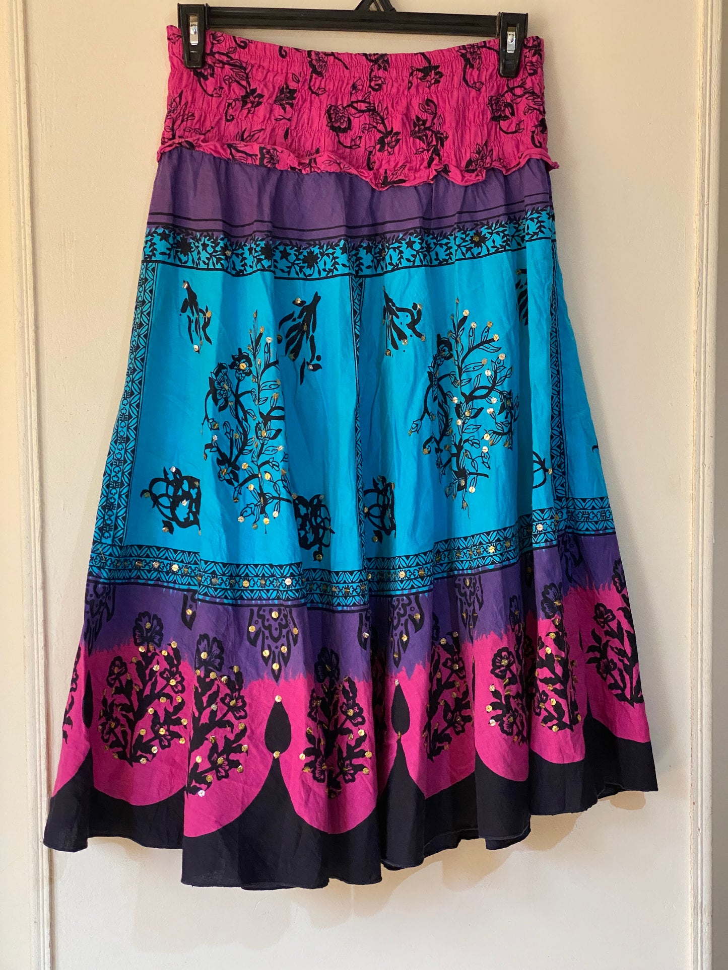 Indian one of a kind colorful patterned maxi skirt🌟💗