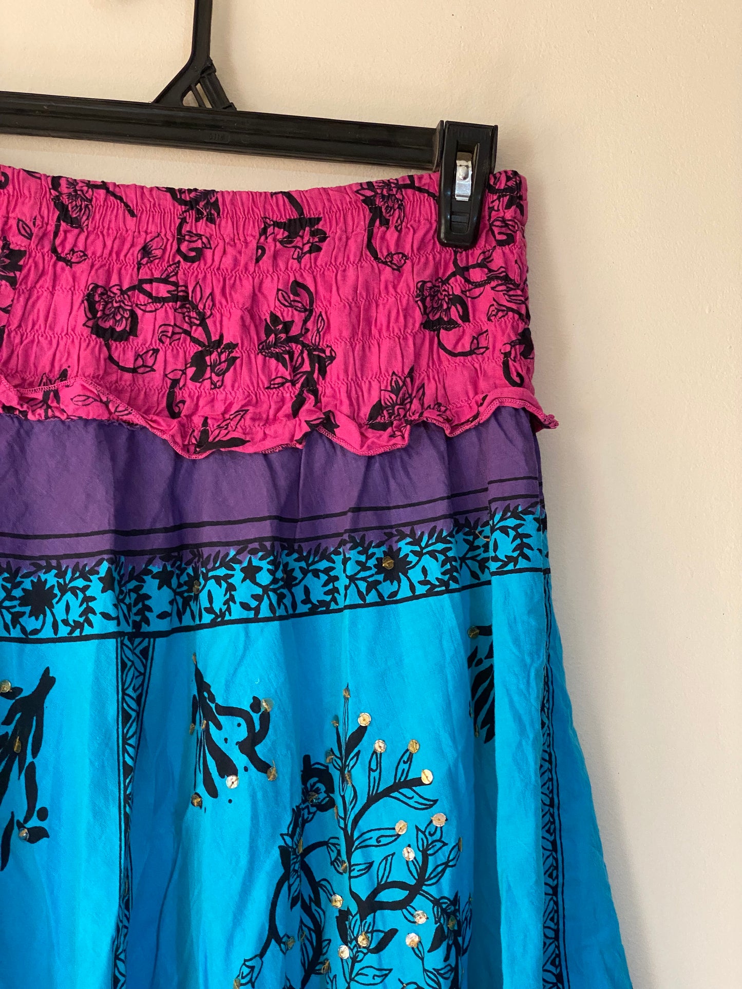 Indian one of a kind colorful patterned maxi skirt🌟💗