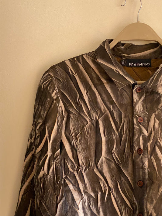 One of a kind brown patterned shirt🌟🤎