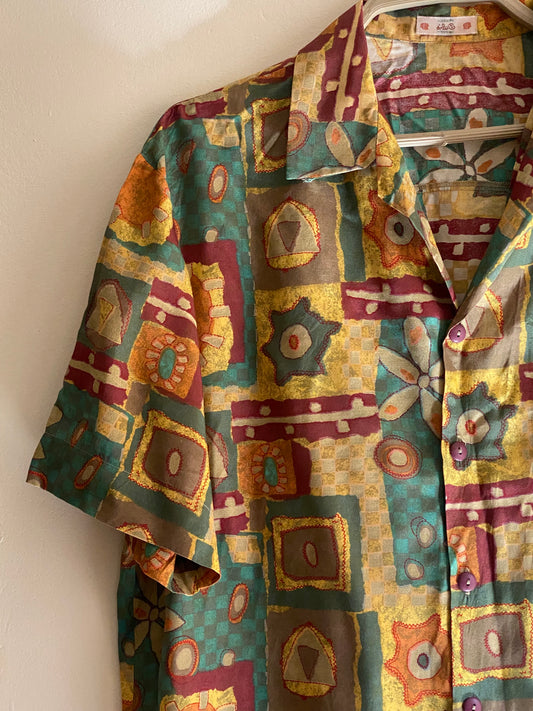 Unisex boho patterned summer shirt🌻