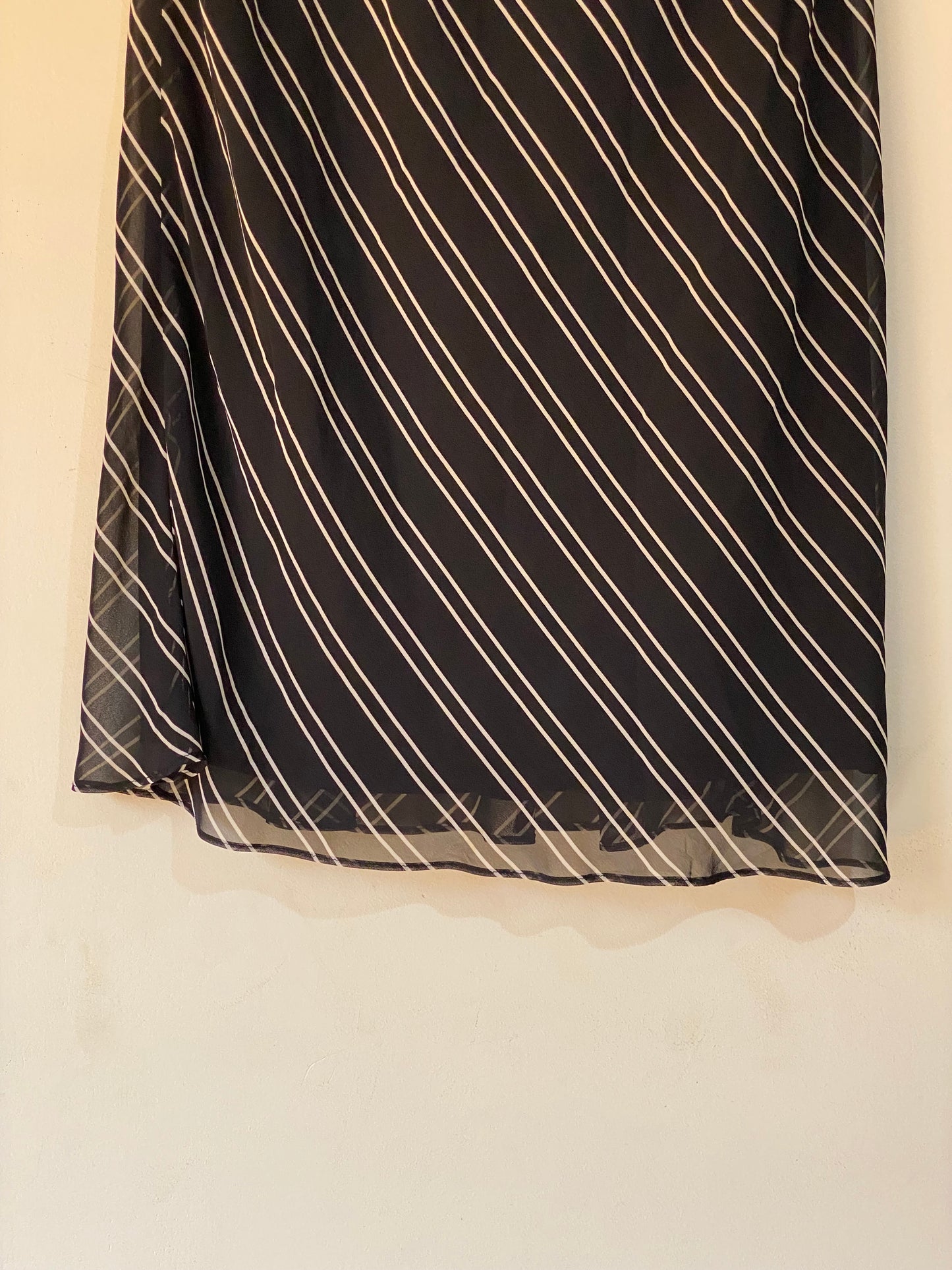 Striped Black very practical midi skirt🌟🖤
