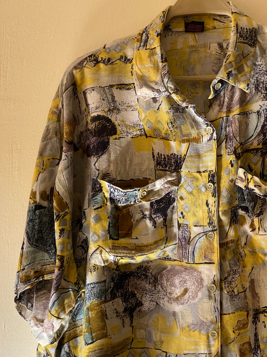 Artistic oversized unisex patterned summet shirt🎨🎷